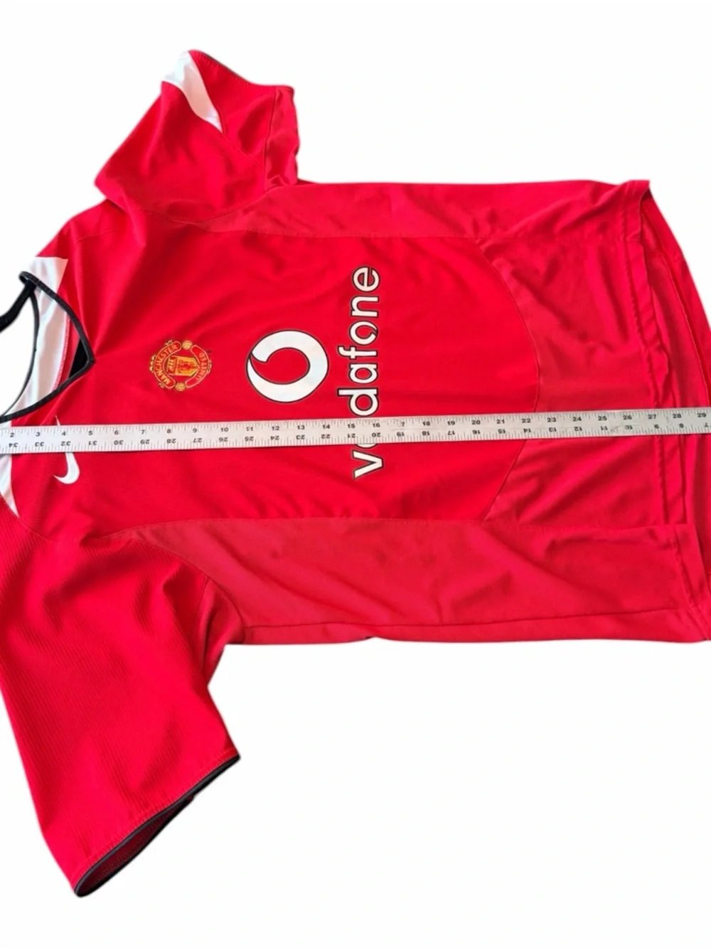 Nike‎ Manchester United Vodafone Jersey Red Soccer Shirt Mens L 2005 Era